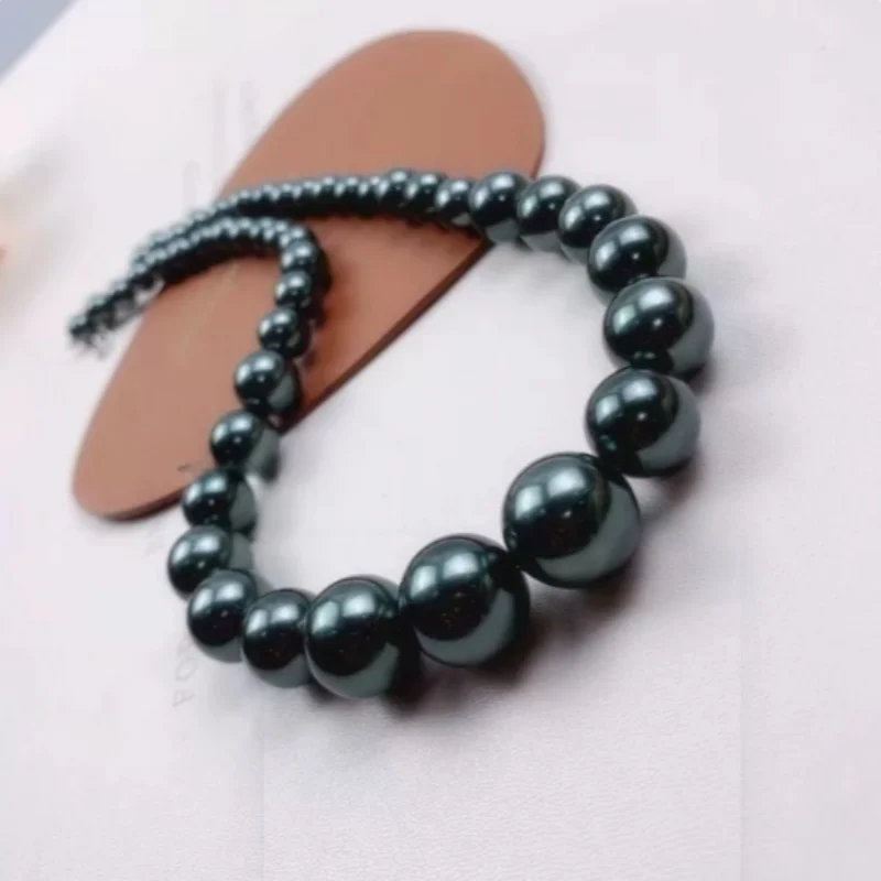 aaaa-8-9mm-tahiti-black-green-pearl-necklace-adjustable-length-16-35-inch-for-mother-and-wife-as-a-gift-jewelry-accessory