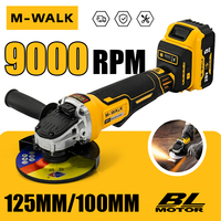 M-WALK 125MM 9000RPM Brushless Electric Angle Grinder Cordless Cutting Machine Polishing Power Tools For Dewalt 20V Battery Pins