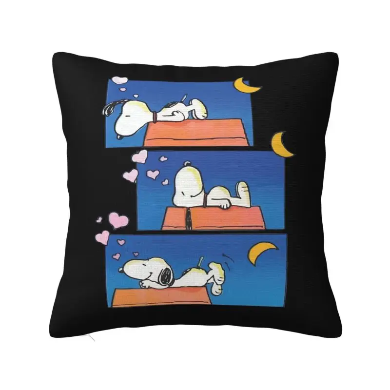 Custom S-Snoopys Sleep Pillow Case 40x40cm Nordic Cushion Cover Car Pillowcase