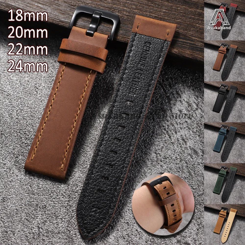 Smartwatch Vintage Watches For Women - Vintage Retro Echtleder-Uhrenarmband, universell für Herren