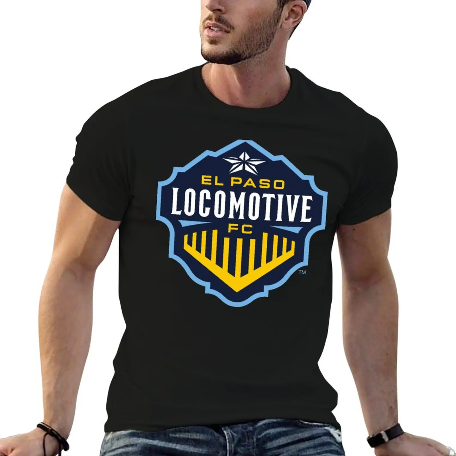 Camiseta El Paso Locomotive FC para hombre, camisetas de algodón de alta calidad, camisetas de algodón de alta calidad para hombre, camiseta