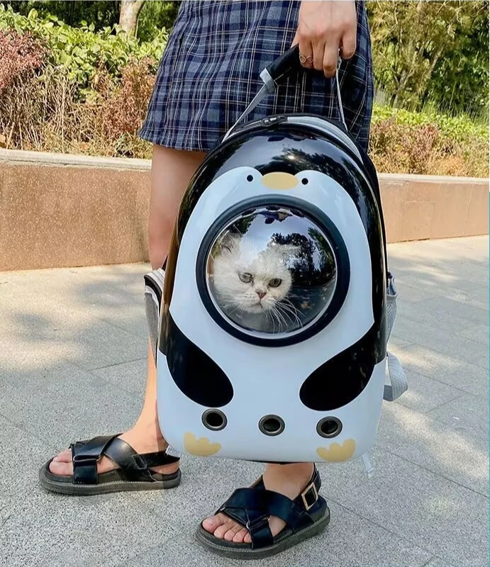 

Pet carrier, cat travel bag, portable double-shoulder pet backpack, cat cage, space capsule, side-opening