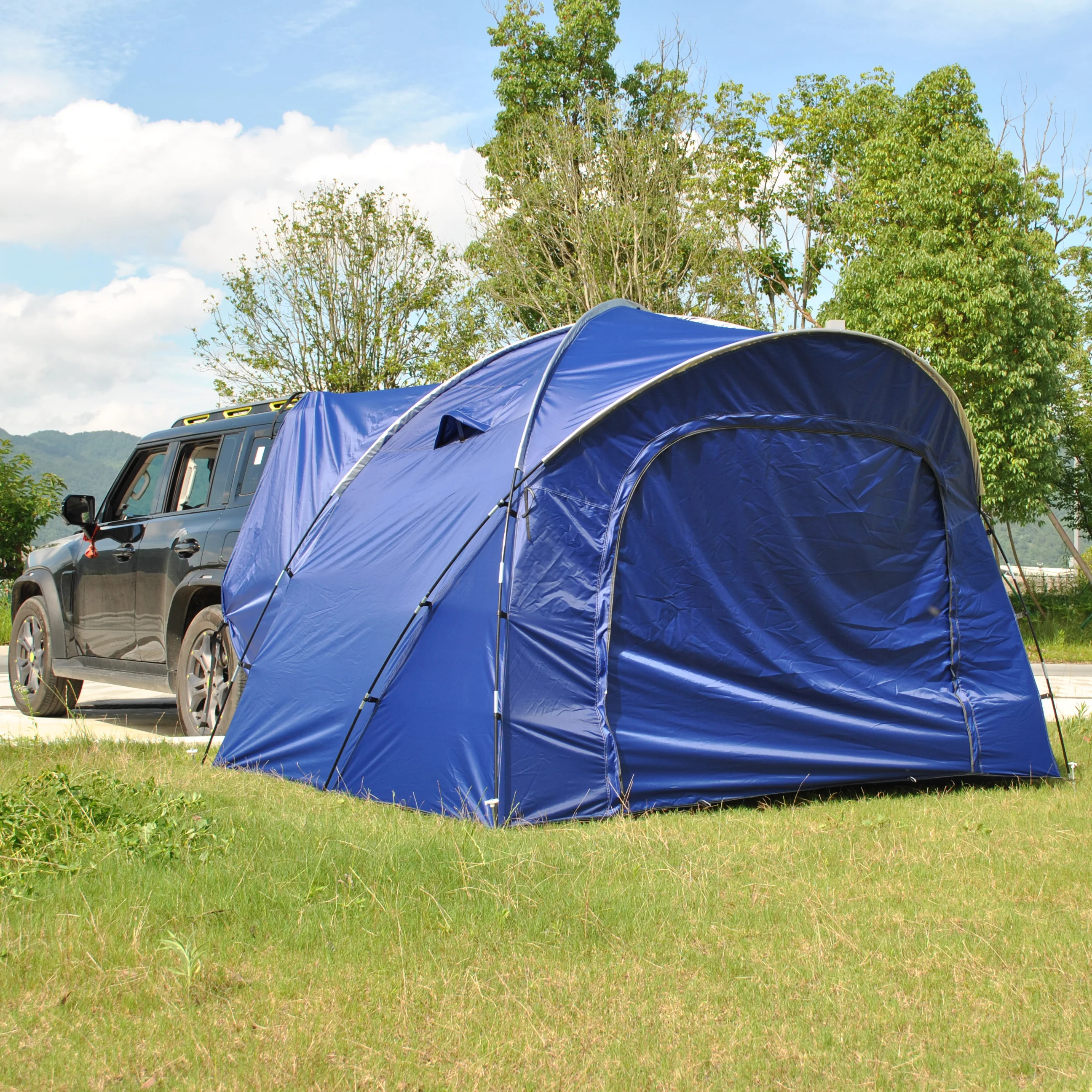 5 Person SUV Tent Weather Resistant Portable for Car SUV Van Camping, Includes Rainfly and Storage Bag
