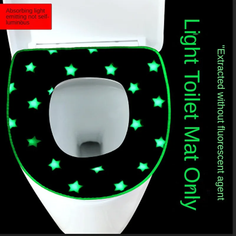 New luminescence toilet seat cushion soft toilet cushion zipper winter warm toilet mat home thicken toilet pad cover washer