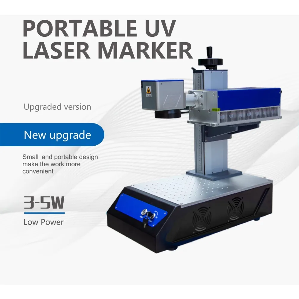 Plastic Text Pattern Logo Qr Code Engraving by 3W 5W Portable UV Marking Printing Machine