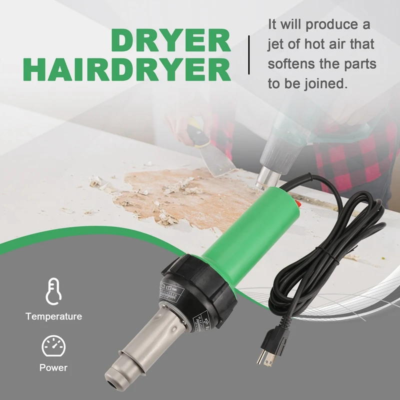 HOT! 1600W Heat Tool Hot Plastic Welding Torch Hand-Held Thermal Power Tool Dryer Hairdryer