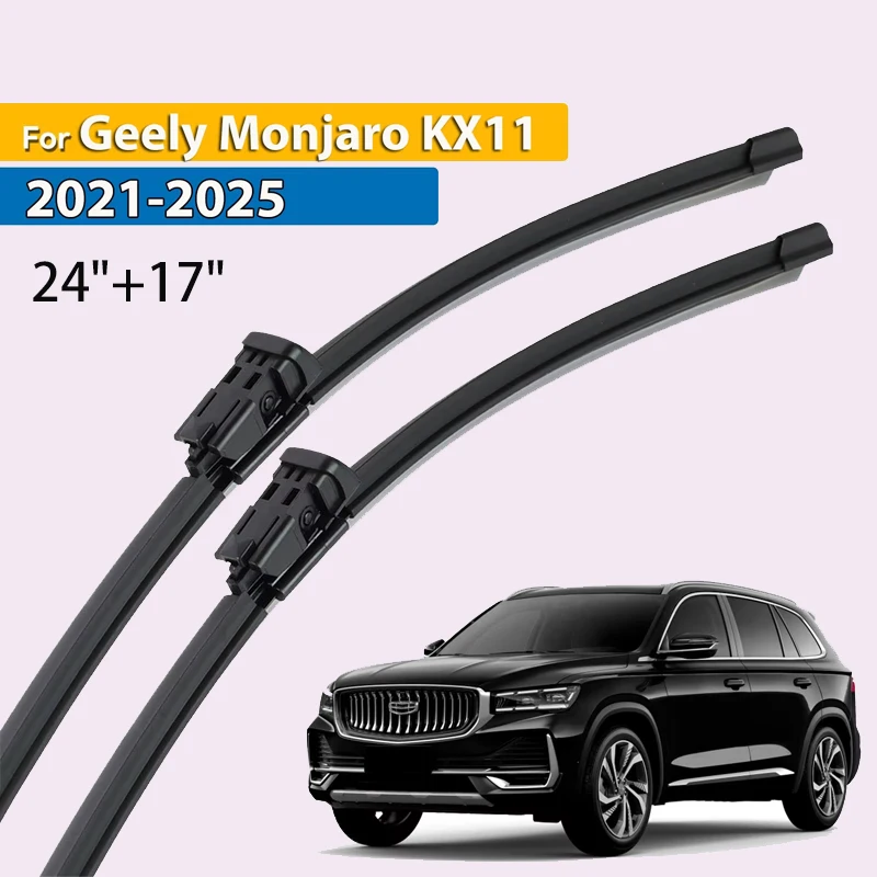 

Wiper Front Wiper Blades For Geely Monjaro KX11 2021 - 2025 Windshield Windscreen Window Car Rain Brushes 24"+17"