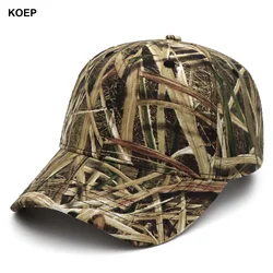KOEP New Outdoor Fishing Caps Jungle Reed Camouflage Baseball Cap Hunting Hat Cotton Dad Snapback Hats Bulrush Leaves KBMO8