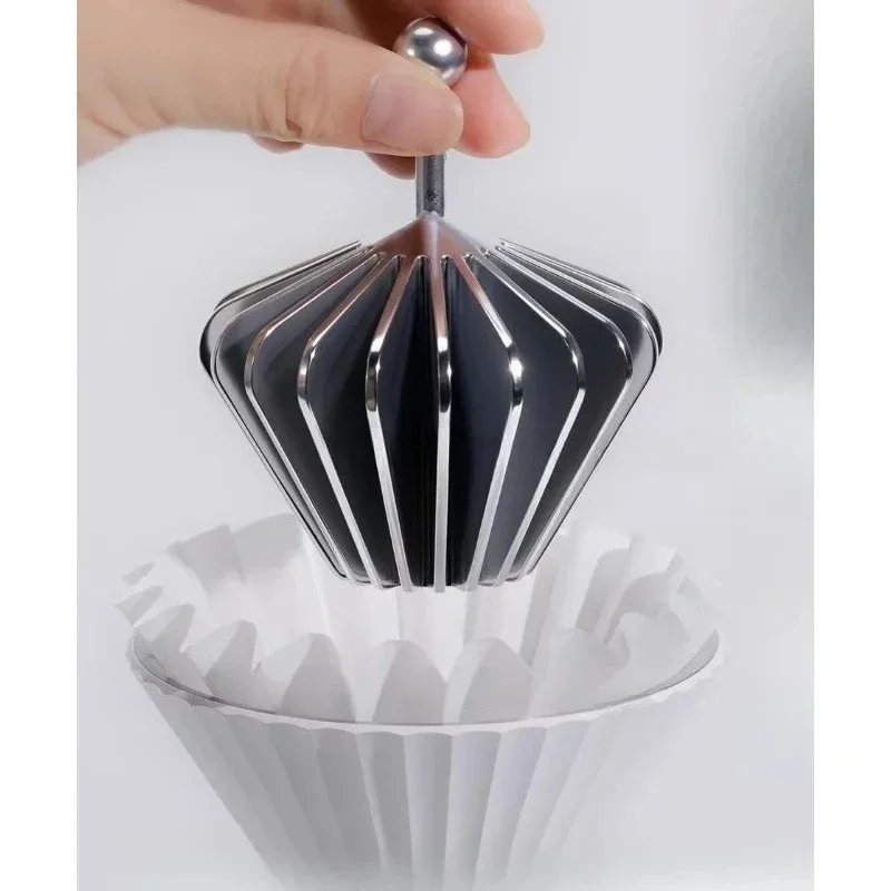 Metal Coffee Filter Paper Press, Hand Brewing Hot Water Stamping Tool for Plastic Pour Over Coffee Makers