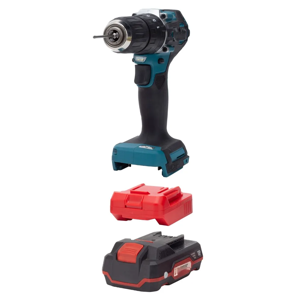 Imagem -02 - Conversor de Bateria de Íon de Lítio para Makita Lipo Parkside Ferramentas Elétricas X20v Furadeira Elétrica Adaptador Hexadecimal Apenas 18v