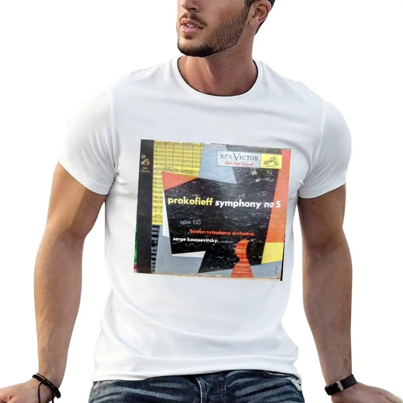 Serge Koussevitzky, Orquesta Sinfónica de Boston ?– Sinfonía de Prokofiev n.º 5 Opus 100, álbum de 78 rpm, camiseta de los años 50