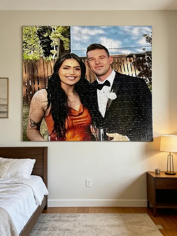 Customizable 1000-Piece Jigsaw Puzzle - Personalized Puzzle with Uploaded Photos - Family Puzzle Game to Enhance Relationships - Suitable for Christmas - Wedding - Birthday - Advanced Level - Mixed Colors - Christmas - Halloween Gift - Customizable Puzzle - Durable Structure - Puzzle - Cute Puzzle - Activity - Holiday Gift - Customized Souvenir - Reusable - Commemorative Gift - Suitable for Adults