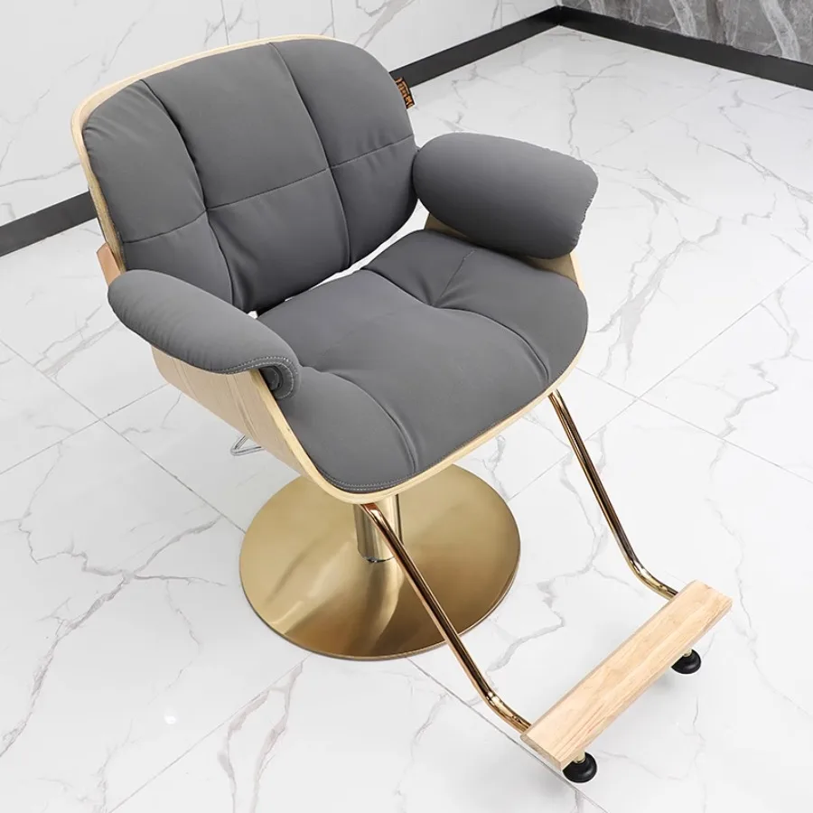 

Hydrolic Barber Chair Tool Luxury Gray Mobile Rose Gold Barber Chair Portable Professional Hair Salon Equipment Stuhl Furniture