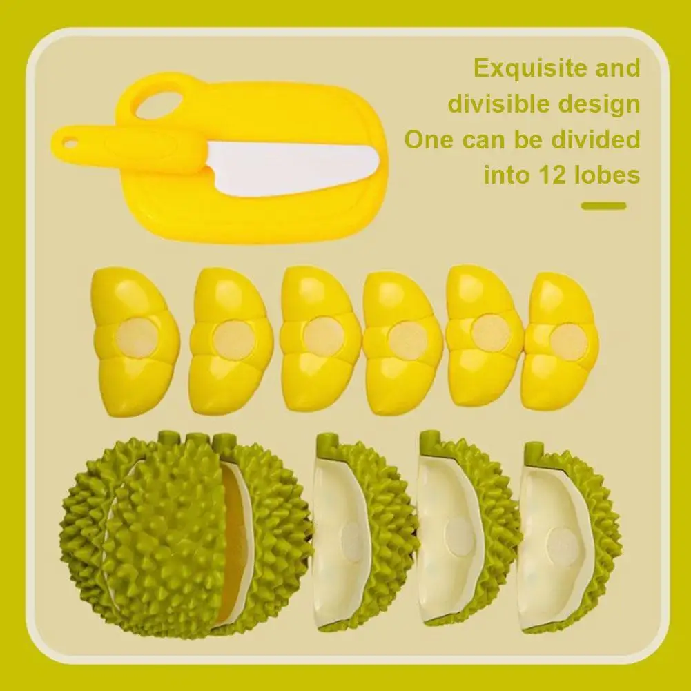 Juguetes de corte de frutas para niños, juego de simulación Durian, Dinette, juegos sensoriales de comida y fruta, juguetes educativos para jugar a las casitas, cocina
