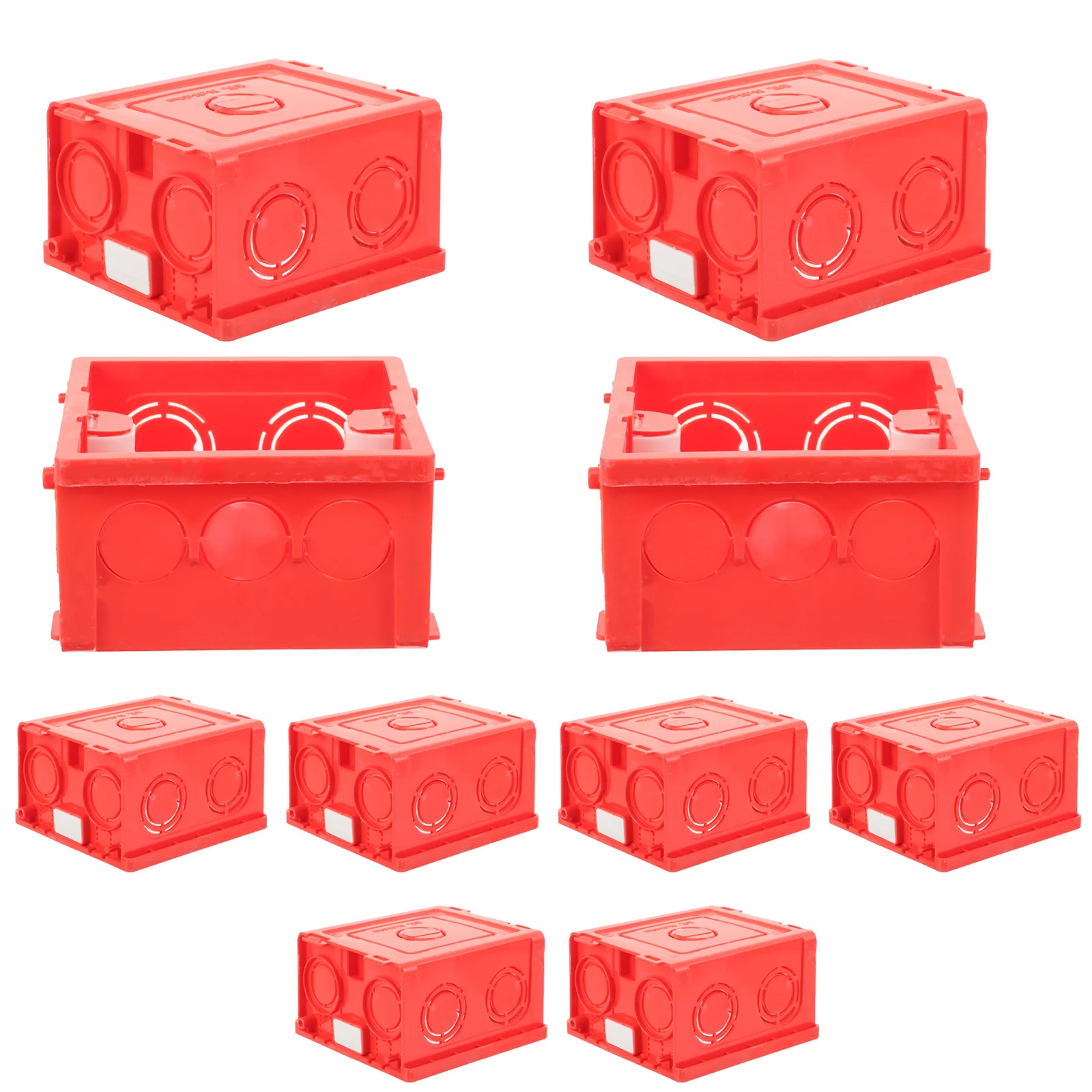 

10pcs 86 Type Wall Socket Box Installation Boxes Surface Mount Flush Junction Box Flame Retardant Double Hard Nut 2.5Cm Spacing