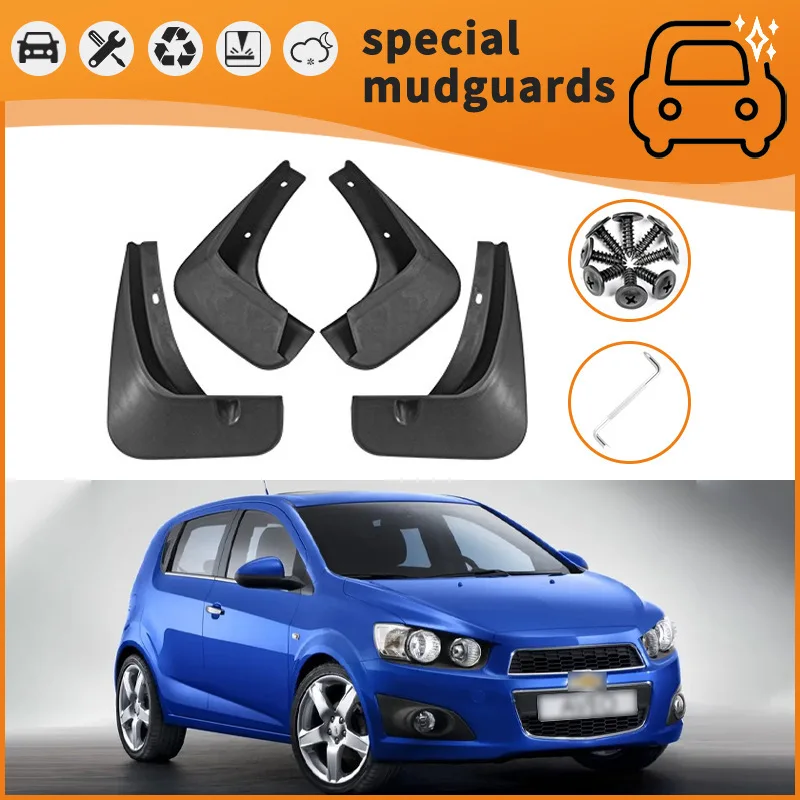 

For 11-14 Chevrolet Aveo models Mudguards Fender Mudflaps Front Rear Flares Splash Guards Cover Car Accessorie