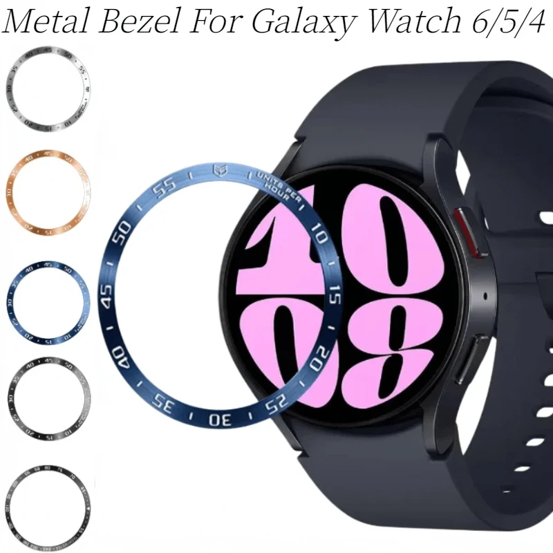 

Металлический ободок для Samsung Galaxy Watch 6/5/4 40 мм 44 мм, защитное кольцо с разметкой времени/скорости для часов 6 Classic 47/43 мм 46/42 мм