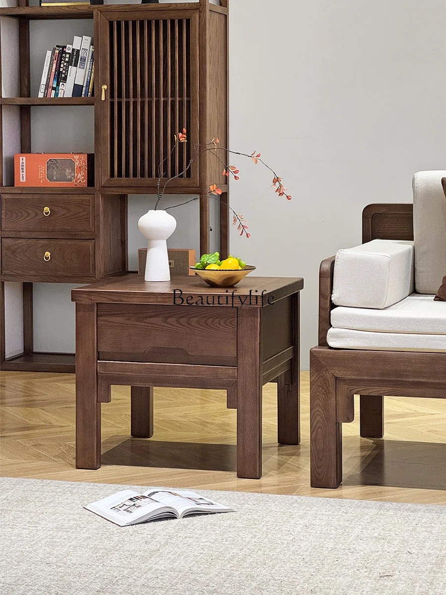 

Solid wood sofa corner few living room home simple small coffee table