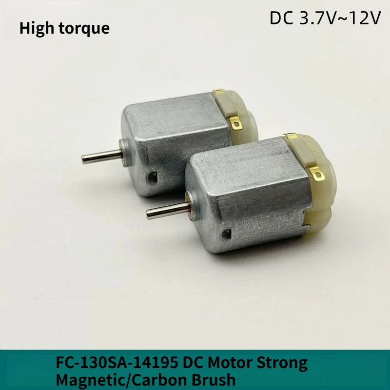 Diy Manual Experiment of FC130-14195 Miniature DC Motor Dc3V-12V Strong Magnetic Carbon Brush Toy Model Car Remote Control Car