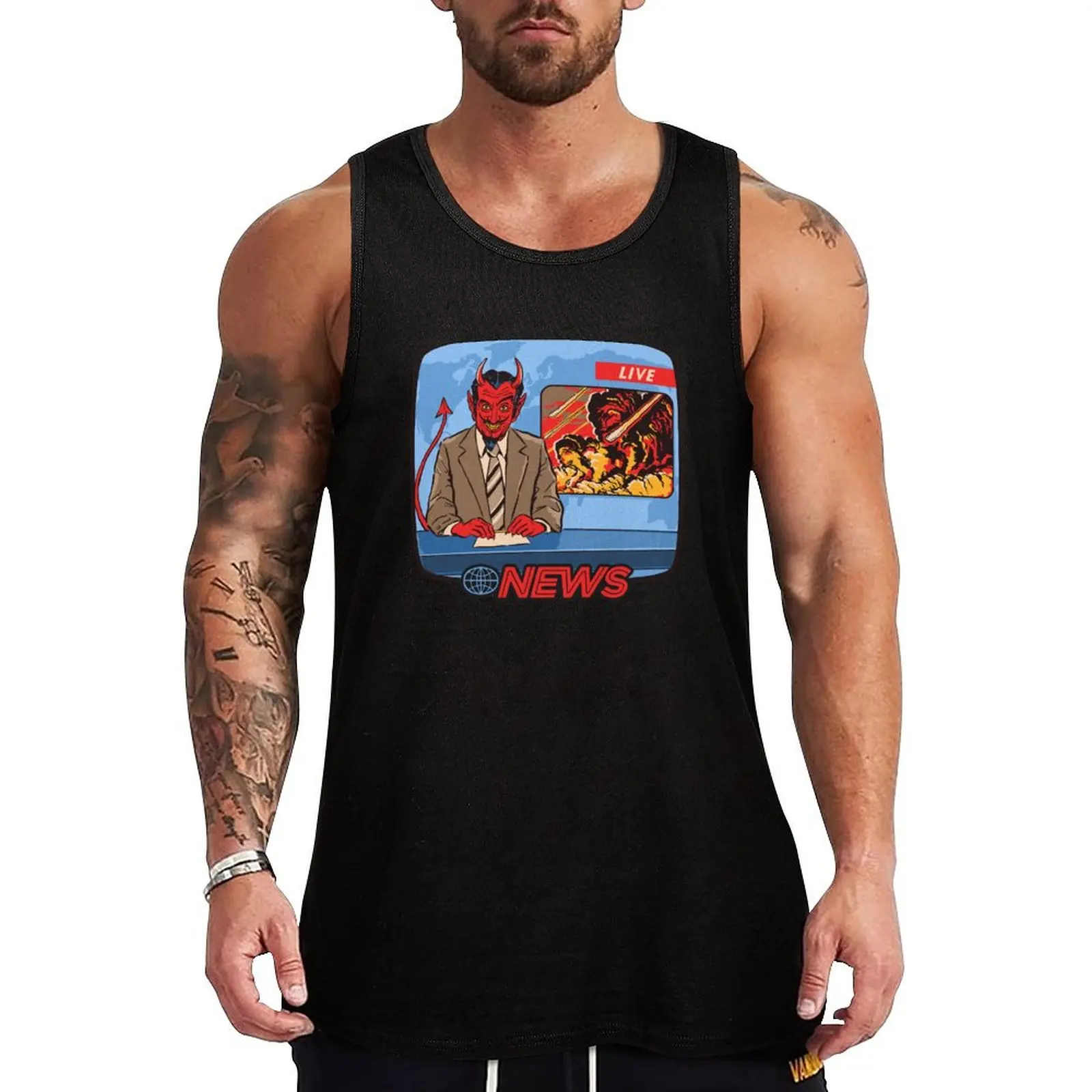 Breaking News Tank Top Clothing Man gym clothes