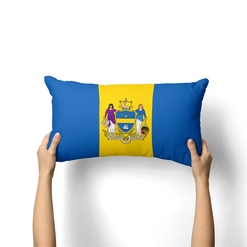 Gaslight Gatekeep GirlbossKiss Philadelphia Pennsylvania Rectangular Throw Pillow Covers Cushion Cases Pillowcases