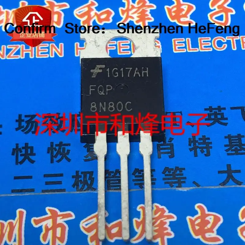 5PCS-10PCS FQP8N80C  TO-220 8A 800V   Best Quality Transistor  On Stock Quiky Shipping