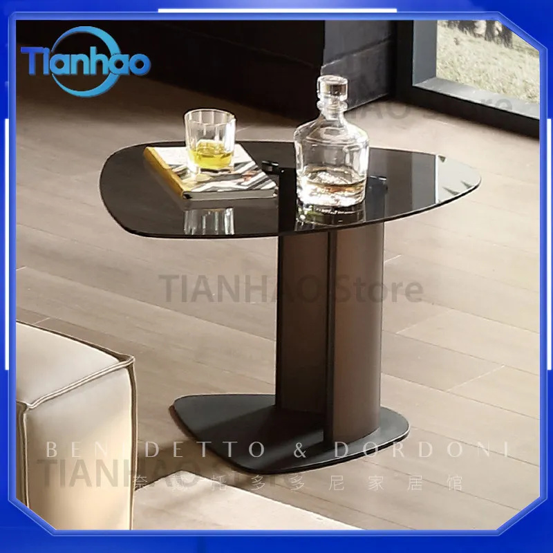 Luxury Minimalist Corner Side Table for Sofa Creative Small Coffee Table for Living Room Designer Italian Style High-End