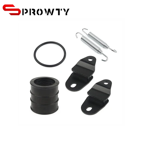 Imagen 1 del producto SPROWTY Silenciador de escape Resortes de tubo Soportes Colgadores Conectores de acoplamiento de tubería para Yamaha Banshee 350 YFZ350 87-06