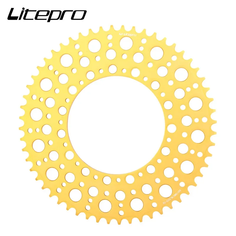 LITEPRO Starry Sky Bubble Chainring 52/56/58T Folding Bike Aluminum Alloy Chainwheel Chainrings 130BCD Iamok Bicycle Parts