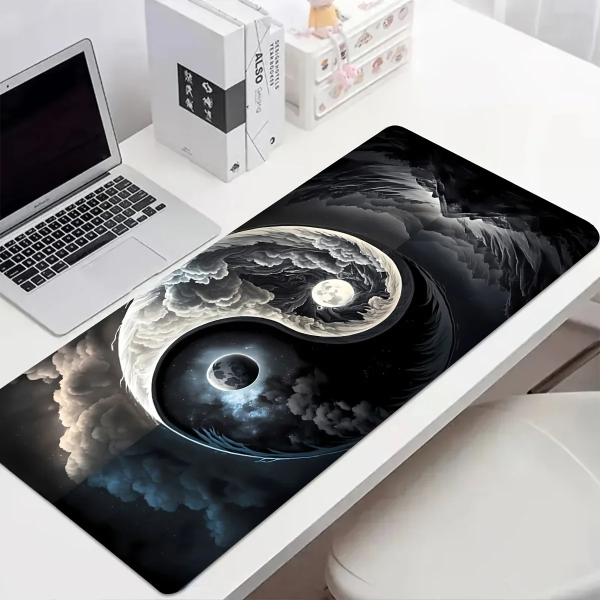 Super Cool Large Gaming Mouse Pad Gamer Computer Accessories Keyboard Table Mat Black Non-slip Rubber Company Laptop Desktop PC