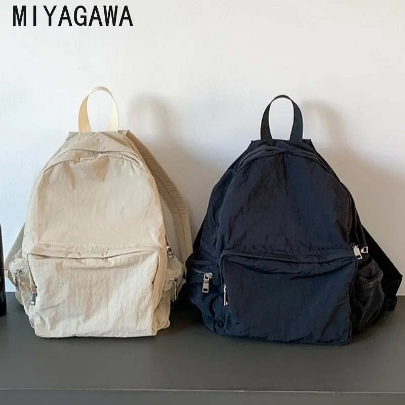 Vintage Multi tasche Mochila Nylon Canvas Mochilas Mujer zaino da viaggio di grande capacità Bolsa borse Casual con cerniera per le donne