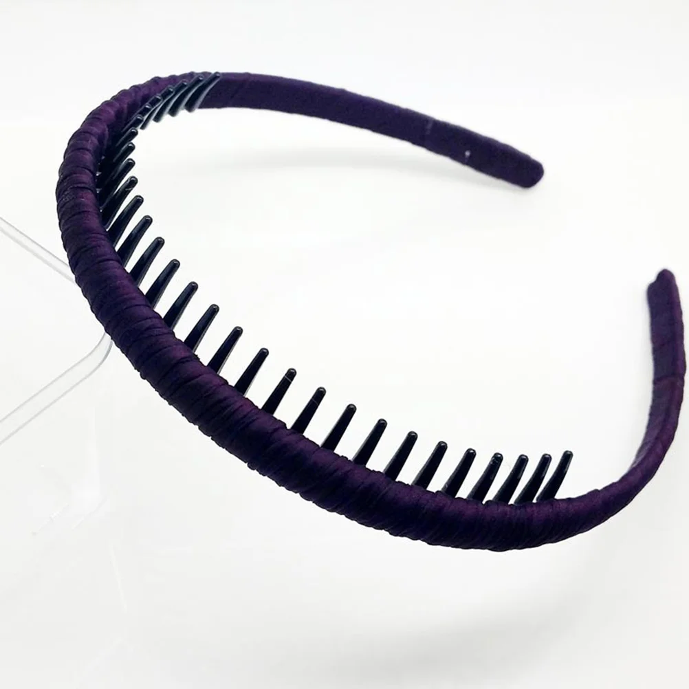 

5pcs Silk Satin Headbands Twining Comb Headband With Teeth Multi Color Round Hair Accessories For Women Wedding Party