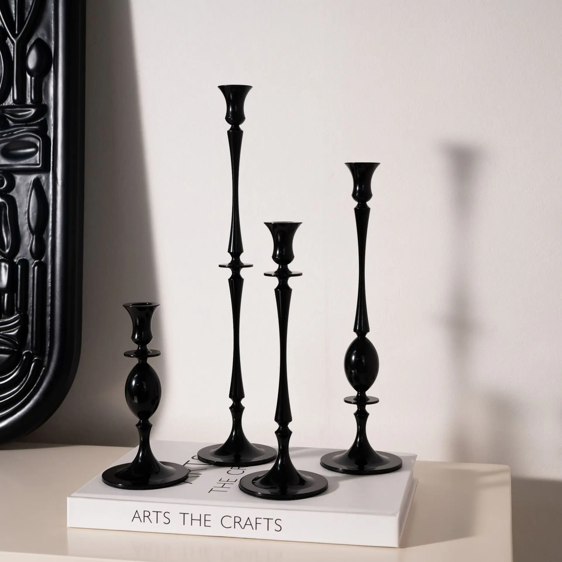 Black Twilight Candlestick Set Ornament Home Romantic Premium Candlestick Decoration