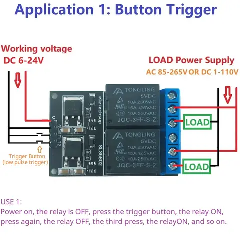 1/2/4CH Self-Locking Flip-Flop Relay Module DC 12V Bistable Low Pulse Trigger for Arduino UNO RPi ESP32 ESP8266