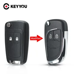 KEYYOU Nowy dla Chevrolet Cruze dla OPEL Insignia Astra Zafira Mokka Agila Corsa Meriva Signum Tigra Mando Zmodyfikowany kluczyk samochodowy