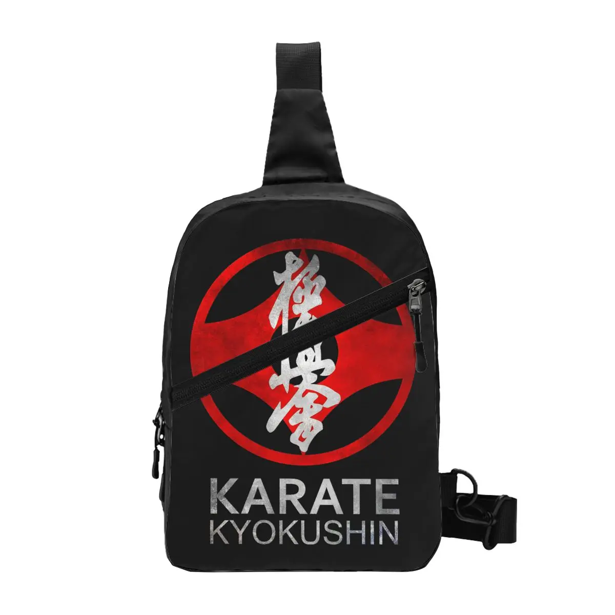 

Custom Karate Kyokushin Sling Bags Men Cool Martial Arts Shoulder Crossbody Chest Backpack Traveling Daypack