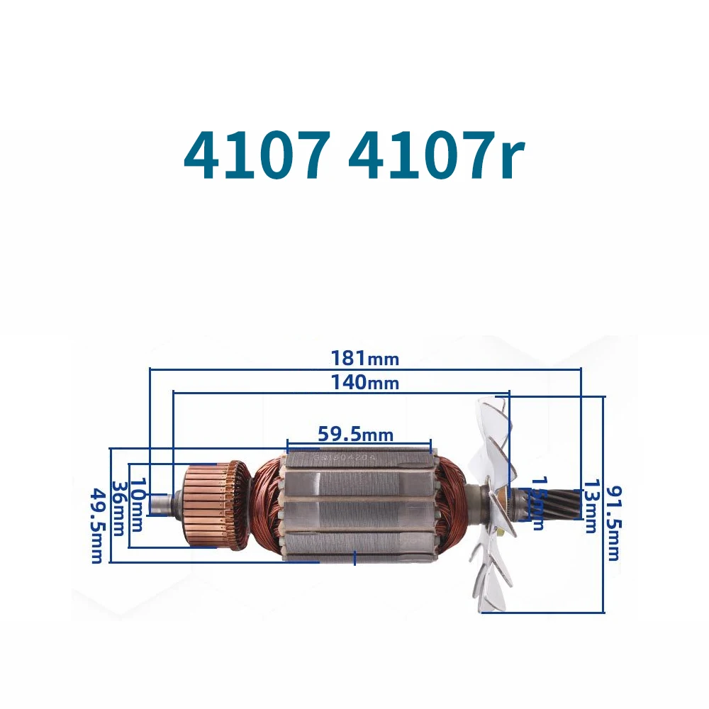 

AC220-240V Rotor Armature for Makita 4107 4107R Anchor Drill Electric Tool Replacement Parts