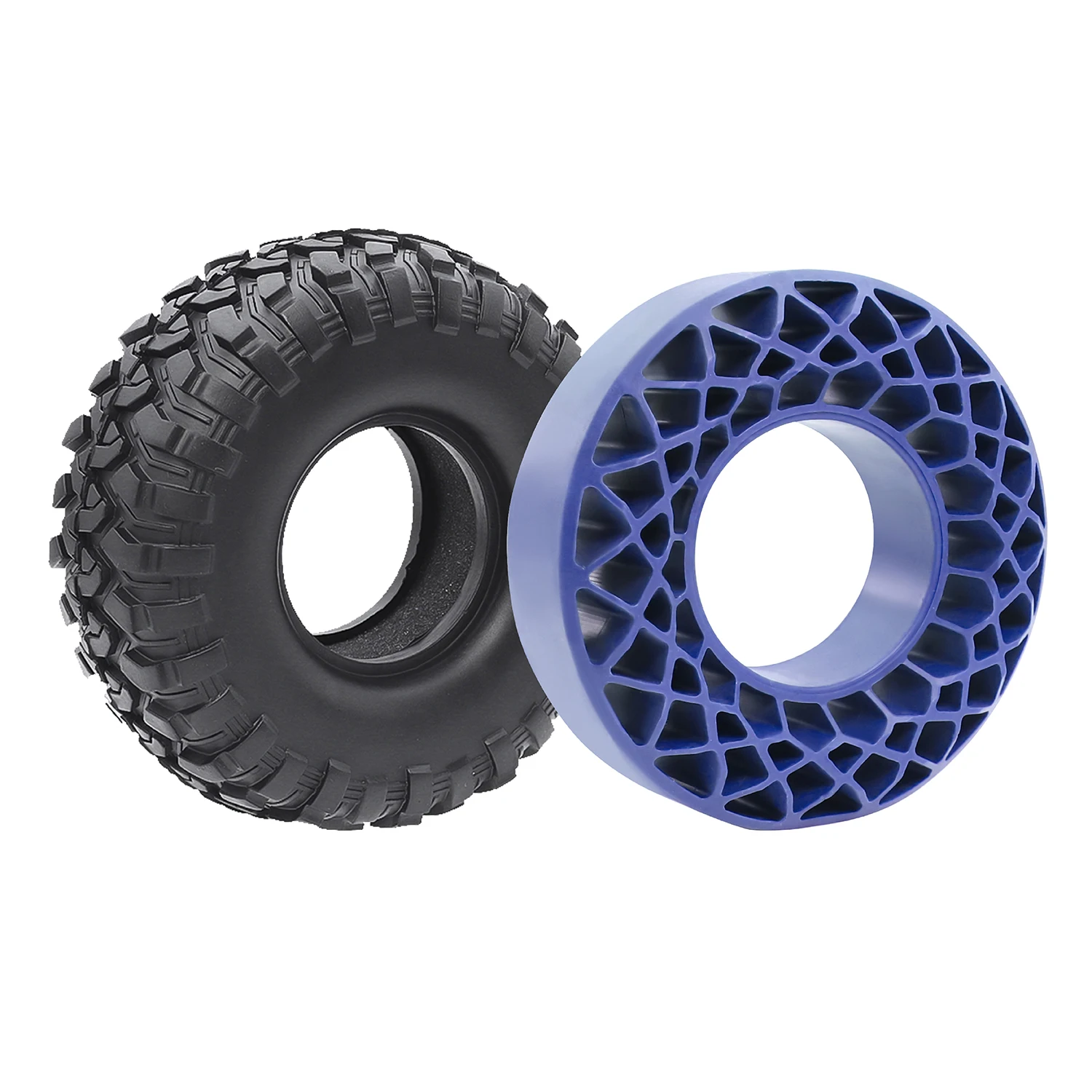 Inserções de pneus de borracha de silicone à prova d'água, 1.9 polegadas, 110x36mm, espuma de inserção diy para 1/10 rc crawler axial scx10 capra trx4 gen8 rgt yikong
