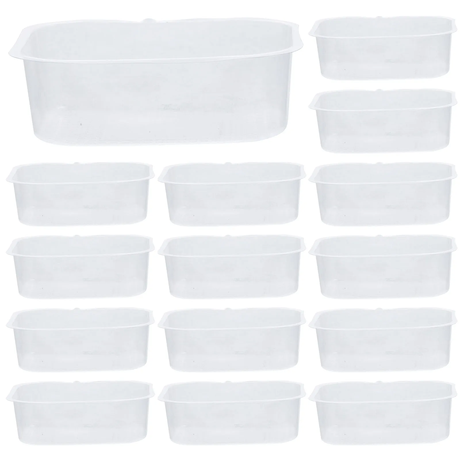 

200 Pcs Mung Bean Cake Holder Plastic Tray Biscuit Bag Blister Inner Transparent Packing