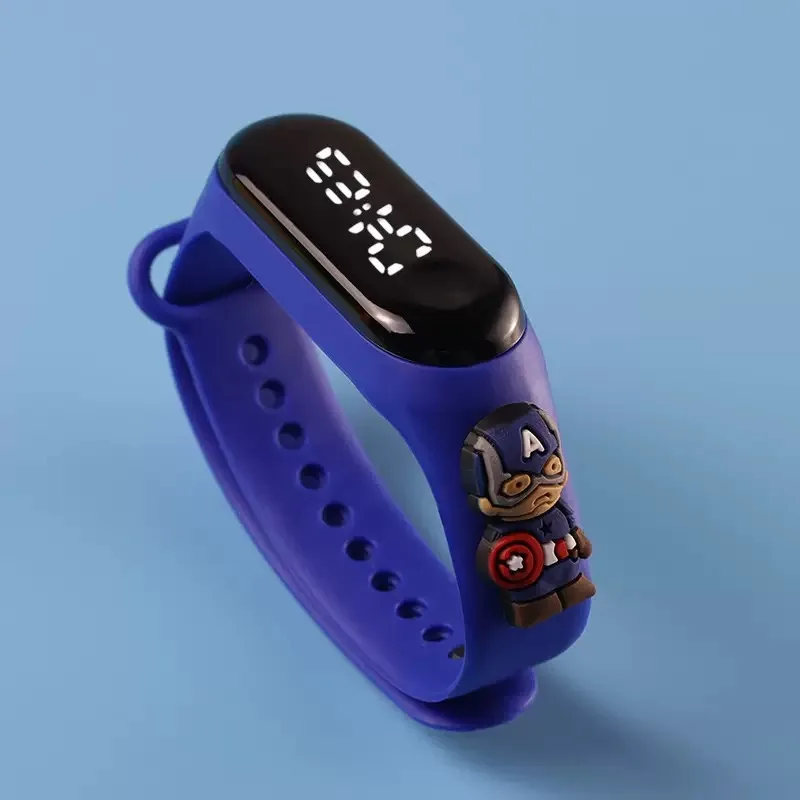 Fashion Mickey Children Watches For Girls Electronic Bracelet Sports Touch LED Spiderman Doll Kids Watch Women Waterproof Clock view 3