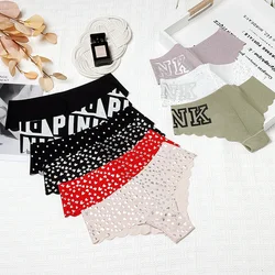 Yiailing Letters Women Panties Underwear Seamless Silk Briefs Low Waist Female Sport Intimates Soft Lingerie Underpants 803