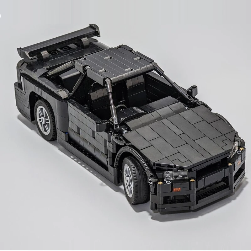 New Skyline R34 (1:15) 2 Fast 2 Furious Supercar Racing Car Vehicle Sport Model Buiding Block Bricks Toys for Kid Birthday Gifts