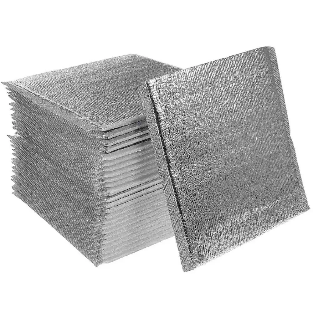 50 Stück/Packung Isoliertaschen aus Aluminiumfolie für kalte und warme Lebensmittel, Thermo-Liefertaschen, Getränke-Aufbewahrungstaschen, Kühltaschen – Detail 4