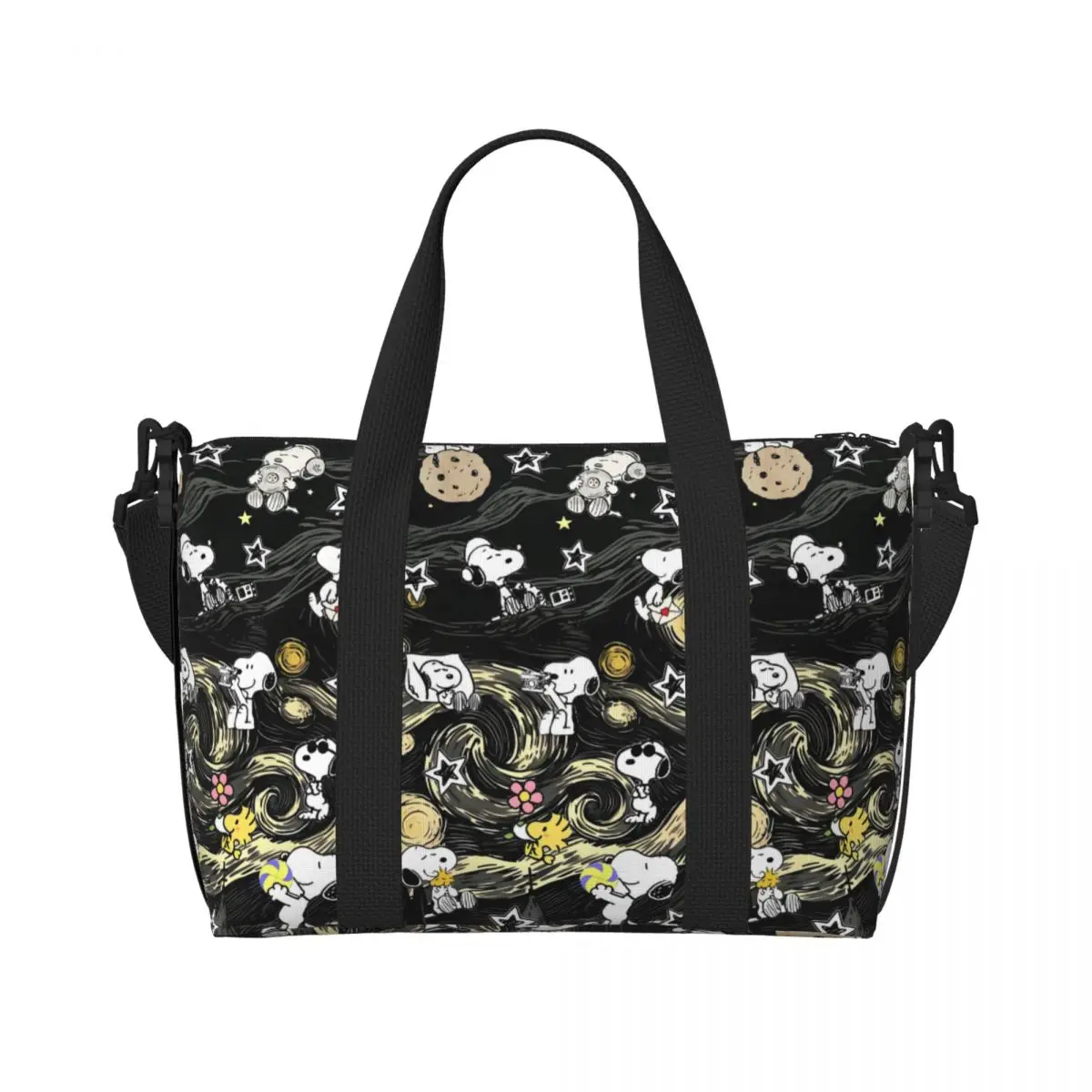 

Custom S-Dog-Snoopies Tote Bag Women Large Capacity Cute Cartoon Gym Beach Shoulder Travel Bag