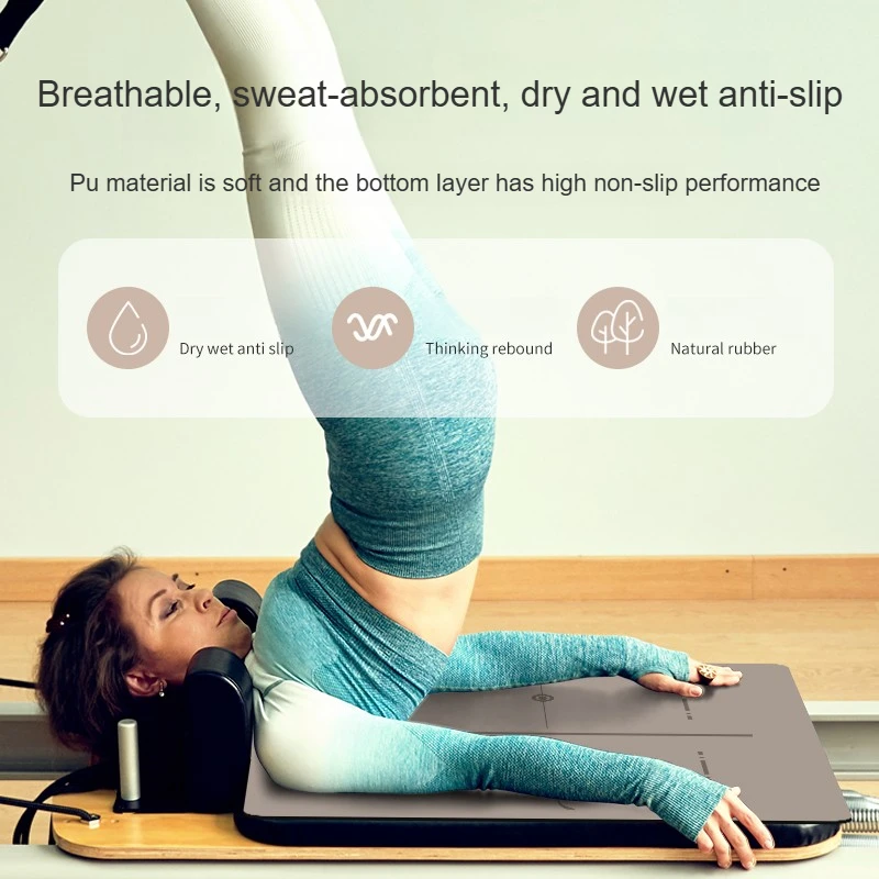 Pilates Reformer Mat Non Slip Yoga Protector Mat Sweat Absorbent Pilates Equipment Mattress Custom Logo Available