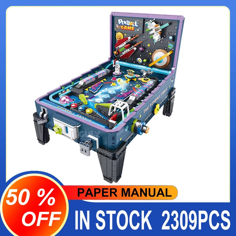 IGULY 60526 2309pcs MOC Game Machine Pinball Table Building Blocks Bricks Model Assembling Toys for Children Christmas Gift Set