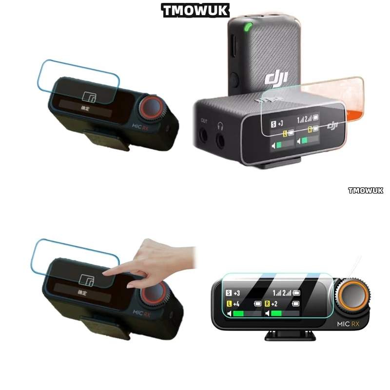

For DJI Mic2, Stylish Tempered Glass Enhancing Mic Appearance