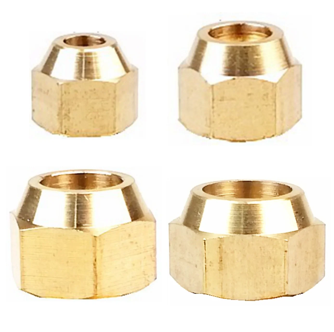 Brass Flare Nut Fit Tube O/D 6/8/10/12mm Female M12x1.25 M14x1.5 M16x1.5 M18x1.5 Connector Air Tool Fitting