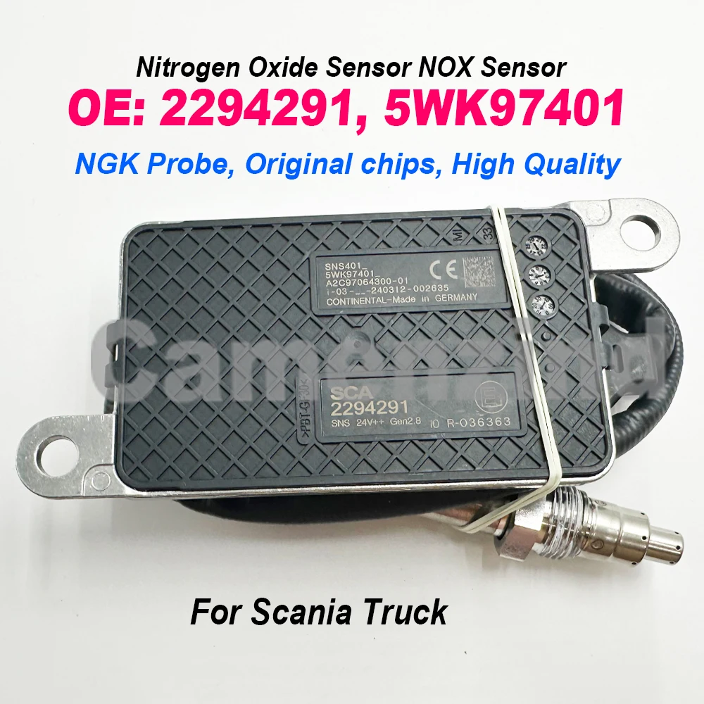 

2294291 5WK97401 High Quality Chip Nitrogen Oxygen NOx Sensor 24V For NGK Probe 2064769 2247381 2296801 For Scania Truck