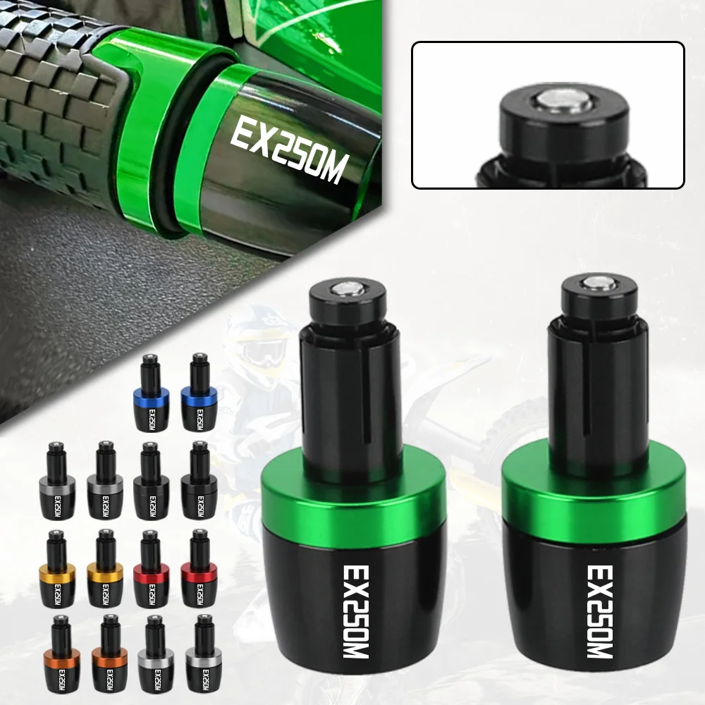 

For Kawasaki EX250M EX 250M Moto 2013-2017 2016 2015 2014 Motorcycles Handlebar Grips Bar Ends Cap Counterweight Plug Slide 7/8